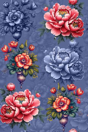 花卉印花华亿平台图片