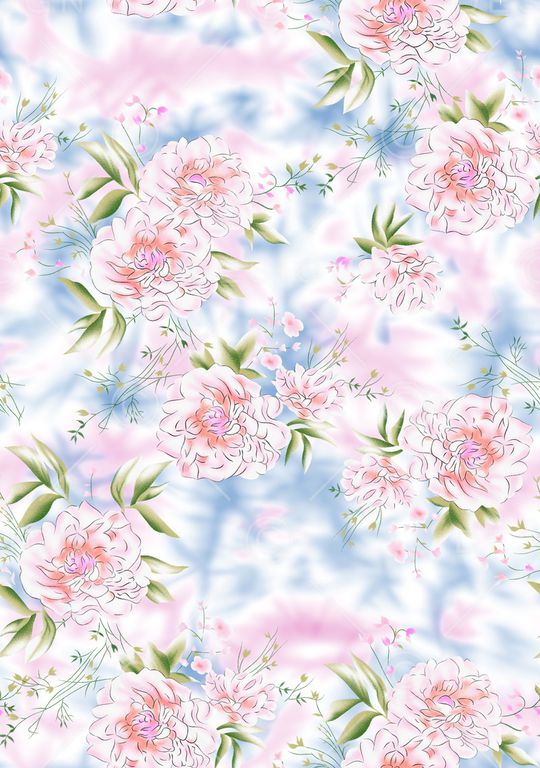 花卉印花华亿平台图片