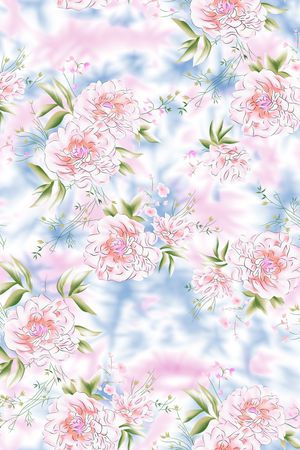 花卉印花华亿平台图片