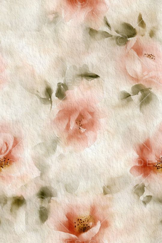 朦胧花卉印花华亿平台图片