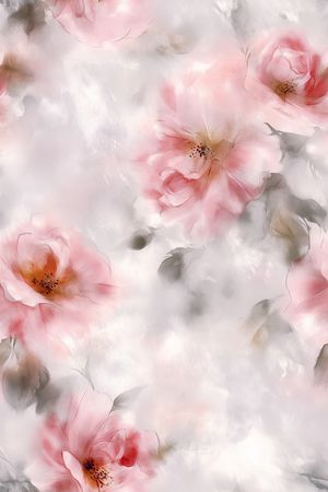 朦胧花卉印花华亿平台图片