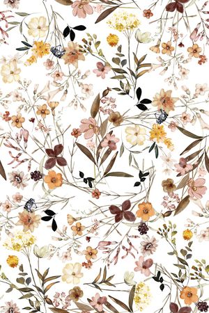 清爽底花卉印花华亿平台图片