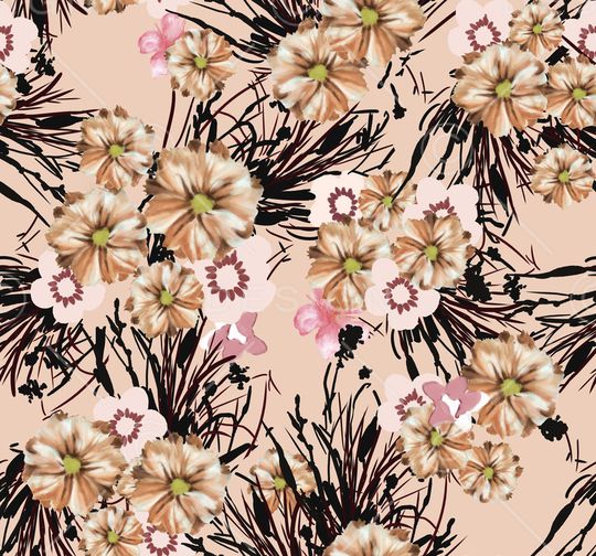 花卉印花华亿平台图片