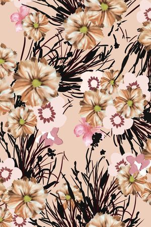 花卉印花华亿平台图片