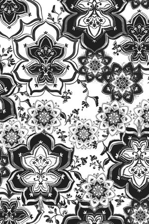 黑白印花华亿平台图片