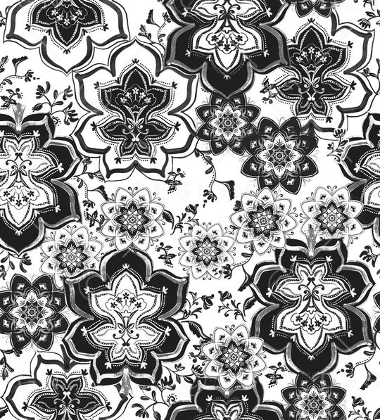 黑白印花华亿平台图片