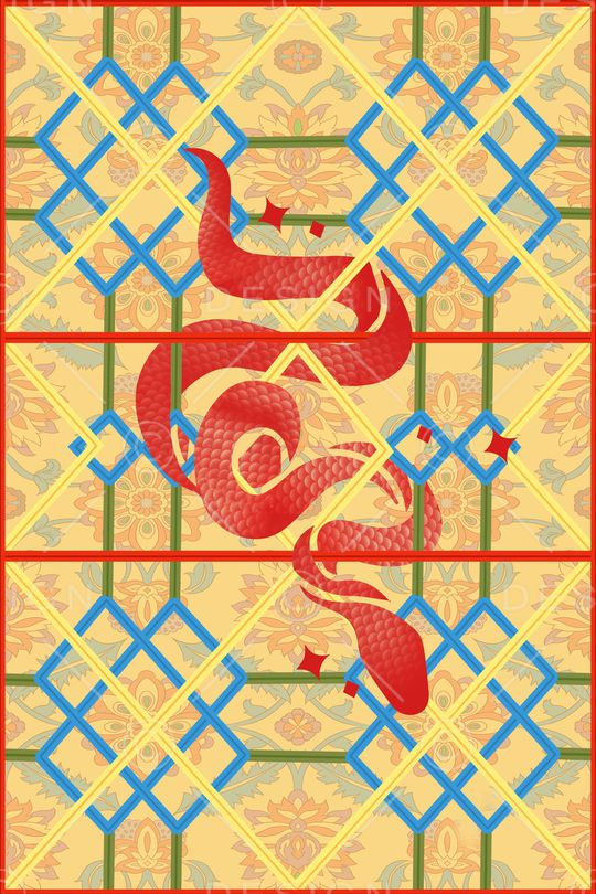 蛇印花华亿平台图片