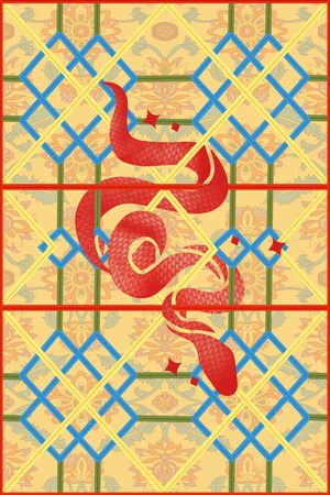 蛇印花华亿平台图片