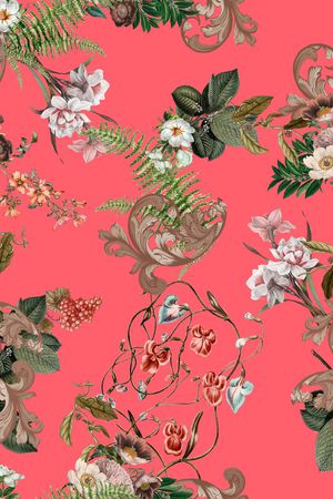 花卉印花华亿平台图片