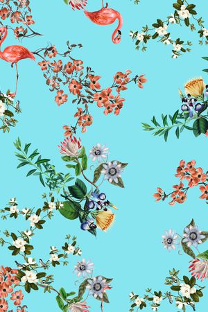 火烈鸟印花华亿平台图片