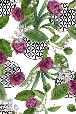 花卉印花华亿平台图片