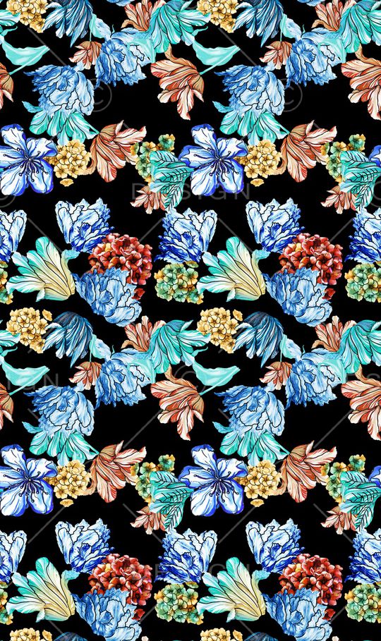 花卉印花华亿平台图片