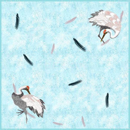 羽毛印花华亿平台图片