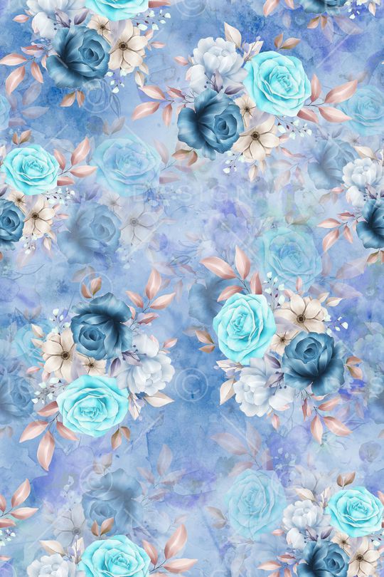 水彩花卉印花华亿平台图片