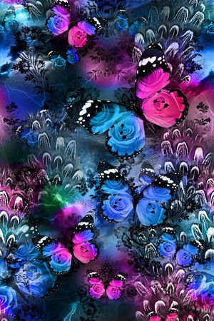 花卉印花华亿平台图片