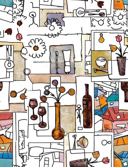 抽象印花华亿平台图片