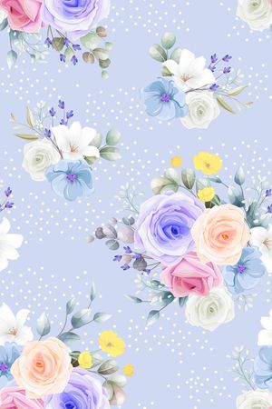 清爽底花卉印花华亿平台图片