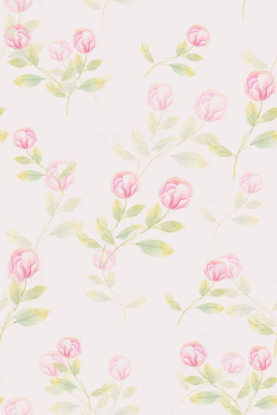 水彩花卉印花华亿平台图片