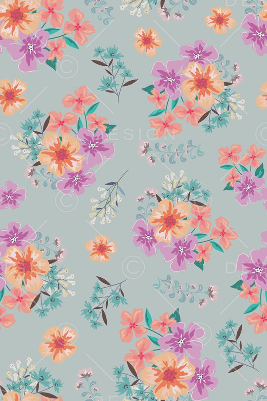 平面花卉印花华亿平台图片