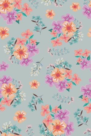 平面花卉印花华亿平台图片