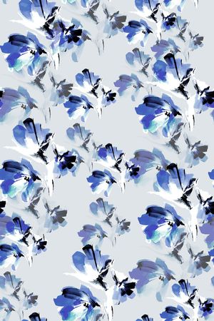 水彩花卉印花华亿平台图片