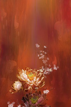 荷花印花华亿平台图片