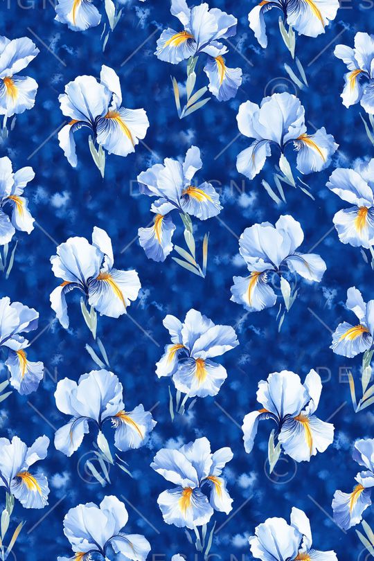 鸢尾花印花华亿平台图片