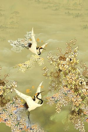 仙鹤印花华亿平台图片