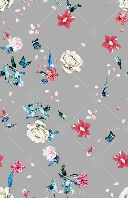 花卉印花华亿平台图片