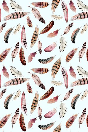 羽毛印花华亿平台图片