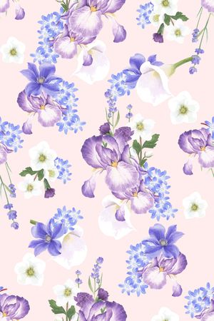 花卉印花华亿平台图片