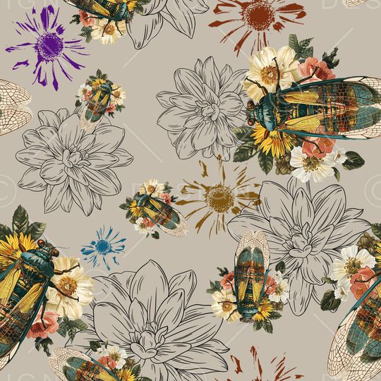 昆虫印花华亿平台图片