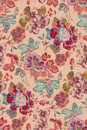 花卉印花华亿平台图片