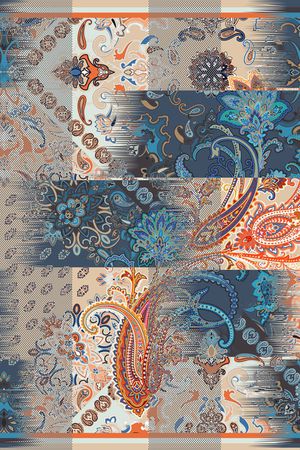 佩斯利印花华亿平台图片