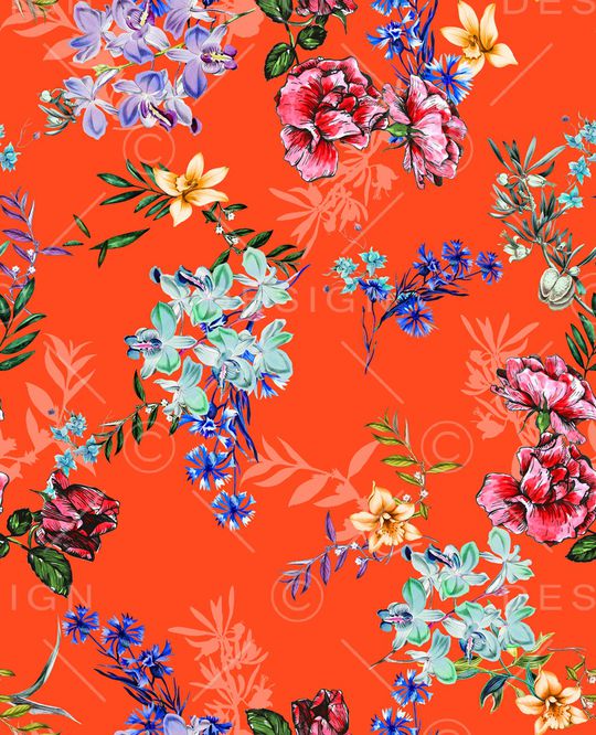 花卉印花华亿平台图片