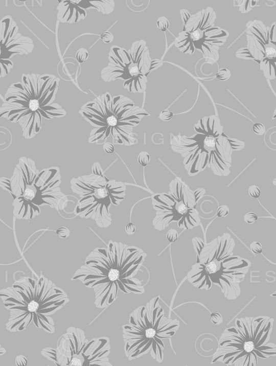 灰色花印花华亿平台图片