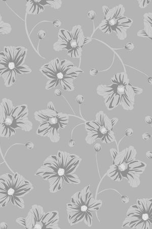 灰色花印花华亿平台图片