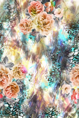 花卉印花华亿平台图片