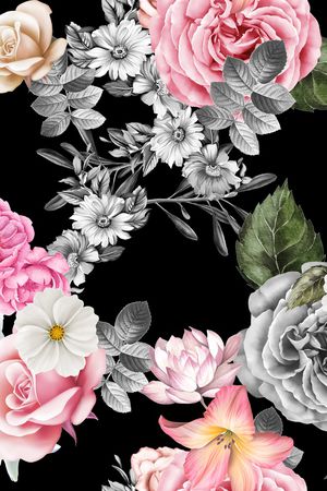 花卉印花华亿平台图片