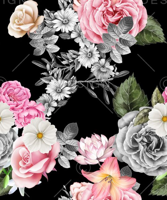 花卉印花华亿平台图片