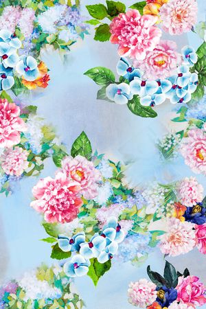 花卉印花华亿平台图片