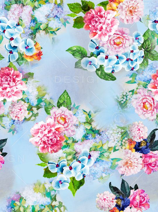 花卉印花华亿平台图片