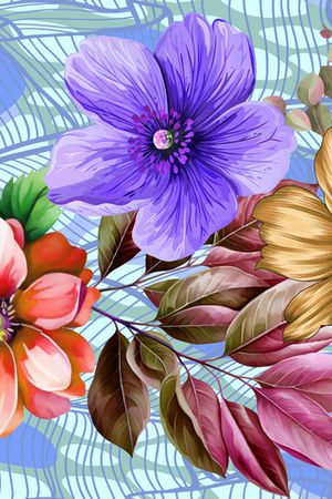 花卉印花华亿平台图片