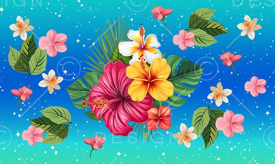 花卉印花华亿平台图片