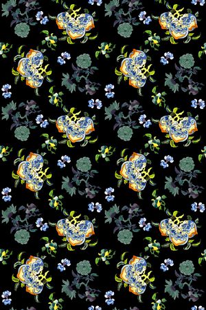 中国风印花华亿平台图片