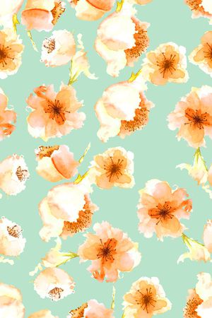 清爽底花卉印花华亿平台图片