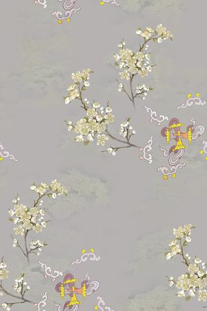 中国风印花华亿平台图片