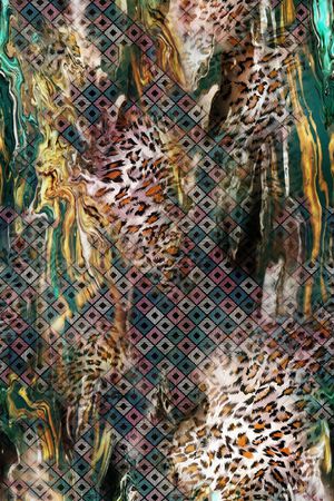 豹纹印花华亿平台图片