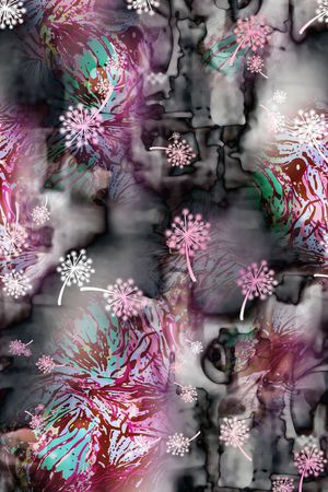 感悟抽象印花华亿平台图片