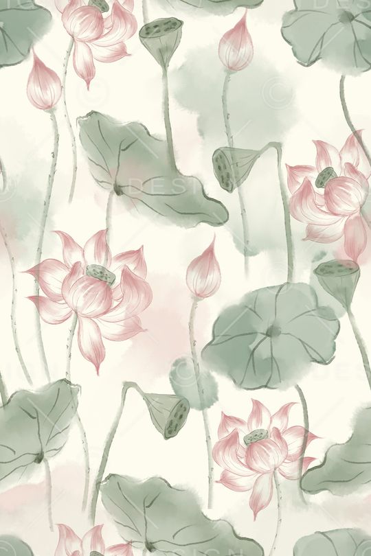 荷花印花华亿平台图片